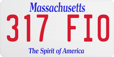 MA license plate 317FI0