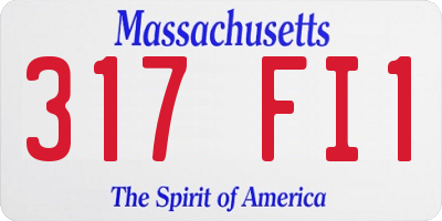 MA license plate 317FI1