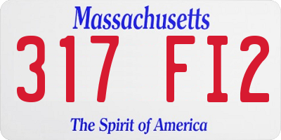 MA license plate 317FI2