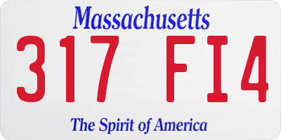MA license plate 317FI4
