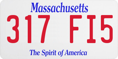 MA license plate 317FI5