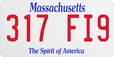 MA license plate 317FI9