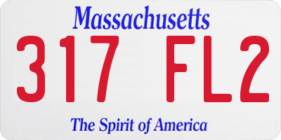 MA license plate 317FL2