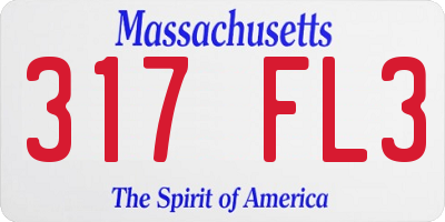 MA license plate 317FL3