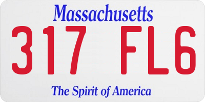 MA license plate 317FL6