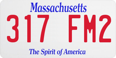 MA license plate 317FM2