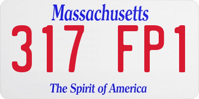 MA license plate 317FP1