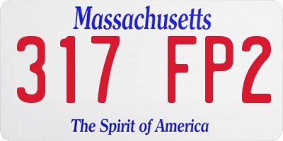 MA license plate 317FP2
