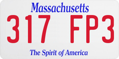 MA license plate 317FP3