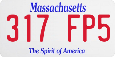 MA license plate 317FP5
