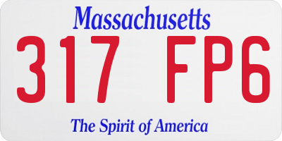 MA license plate 317FP6