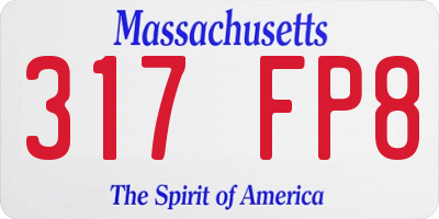 MA license plate 317FP8