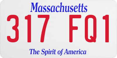 MA license plate 317FQ1