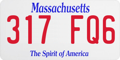 MA license plate 317FQ6