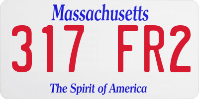 MA license plate 317FR2