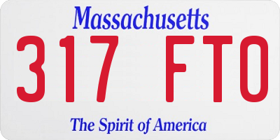 MA license plate 317FT0