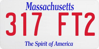MA license plate 317FT2