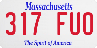 MA license plate 317FU0