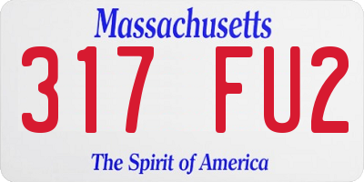 MA license plate 317FU2