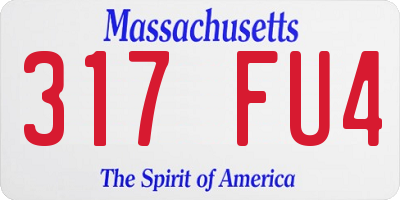 MA license plate 317FU4