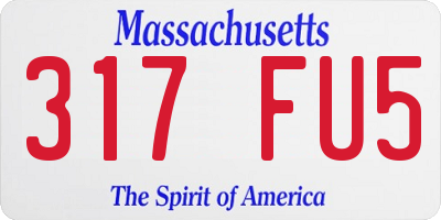MA license plate 317FU5