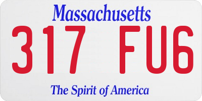 MA license plate 317FU6