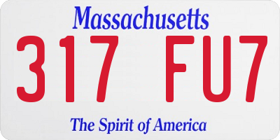 MA license plate 317FU7