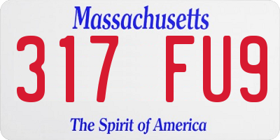 MA license plate 317FU9
