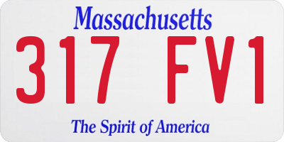 MA license plate 317FV1