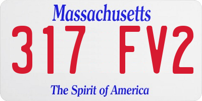 MA license plate 317FV2