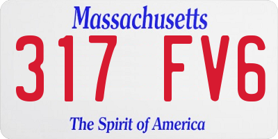 MA license plate 317FV6
