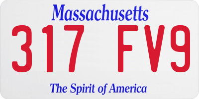 MA license plate 317FV9