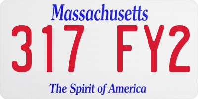 MA license plate 317FY2