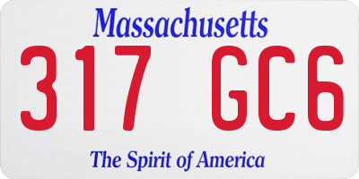 MA license plate 317GC6