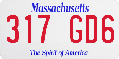 MA license plate 317GD6