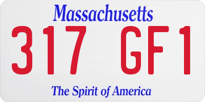 MA license plate 317GF1