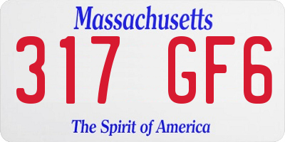 MA license plate 317GF6