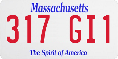 MA license plate 317GI1