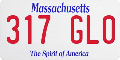MA license plate 317GL0