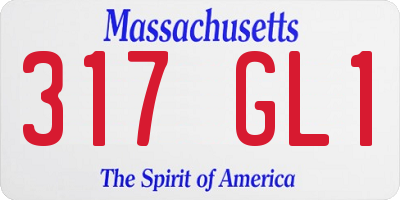 MA license plate 317GL1