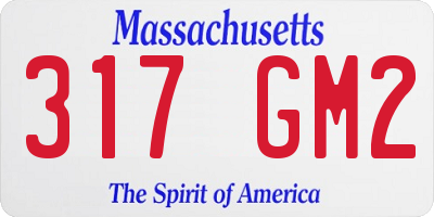 MA license plate 317GM2
