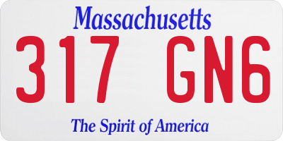 MA license plate 317GN6