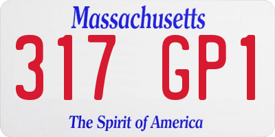 MA license plate 317GP1