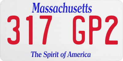 MA license plate 317GP2