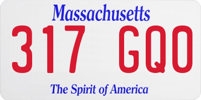 MA license plate 317GQ0