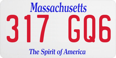 MA license plate 317GQ6