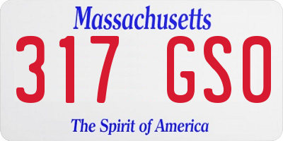 MA license plate 317GS0