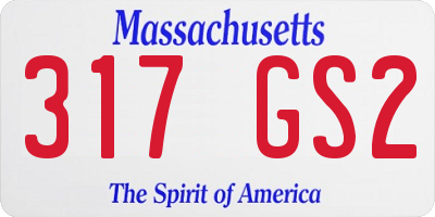 MA license plate 317GS2