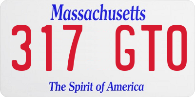 MA license plate 317GT0
