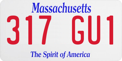 MA license plate 317GU1